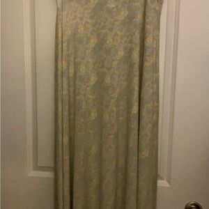 LuLaRoe Cream and Yellow Floral Maxi Skirt